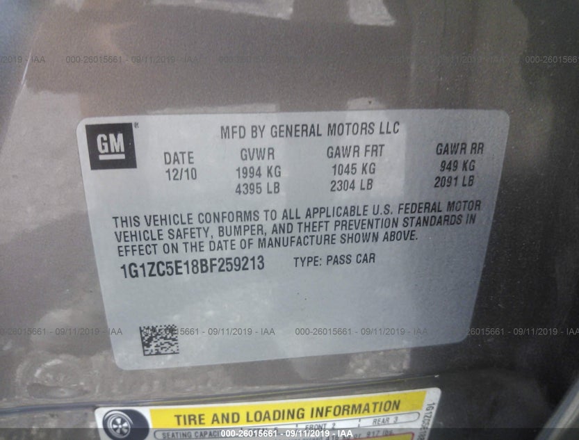 1G1ZC5E18BF259213