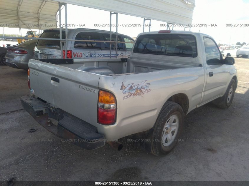 2004 Toyota Tacoma VIN: 5TENL42N34Z434030 Lot: 26151380