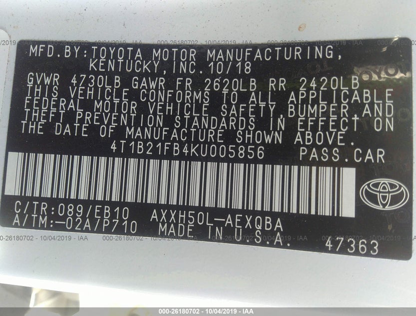 4T1B21FB4KU005856