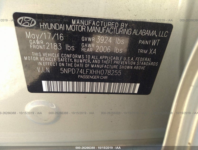 5NPD74LFXHH078255