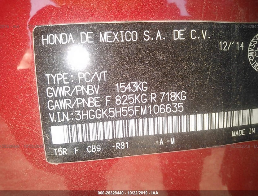 3HGGK5H55FM106635