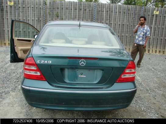 2001 Mercedes-Benz C240 VIN: WDBRF61J01F125660 Lot: 2537408