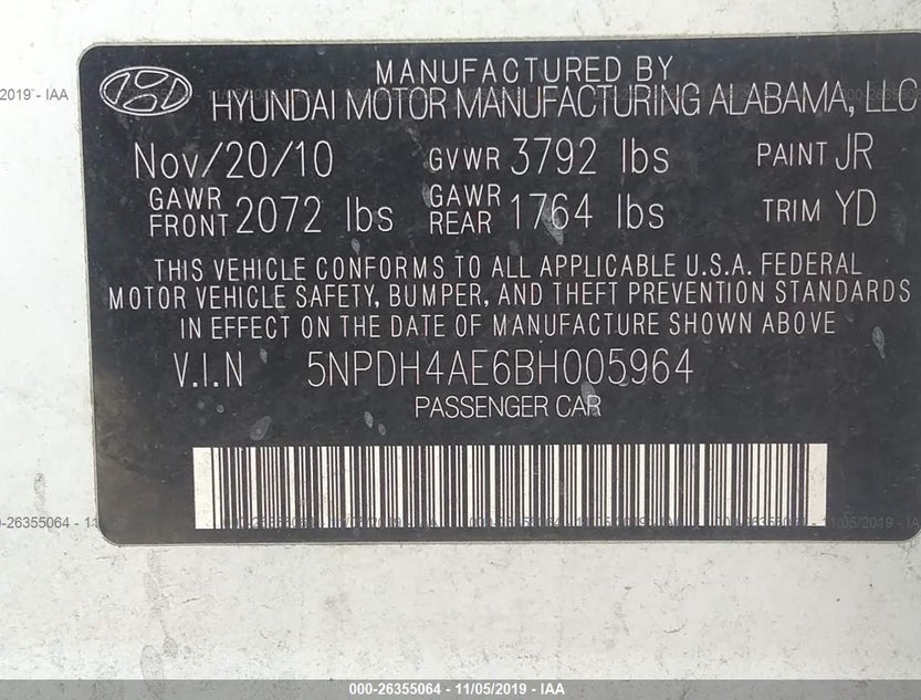 5NPDH4AE6BH005964