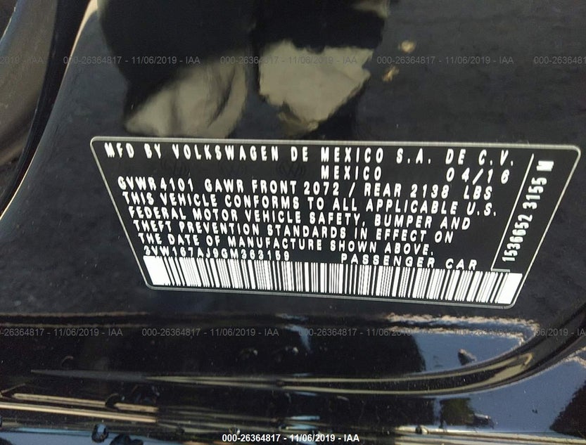3VW167AJ9GM363159