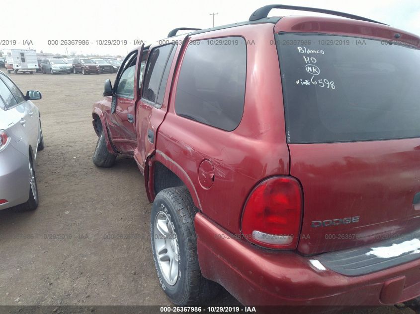 2001 Dodge Durango R/T VIN: 1B4HS28Z61F506598 Lot: 26367986