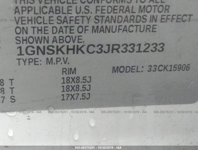 1GNSKHKC3JR331233