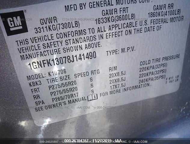 1GNFK13078J141490
