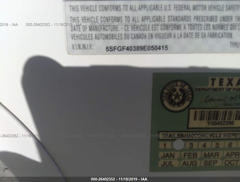 5SFGF40389E050415