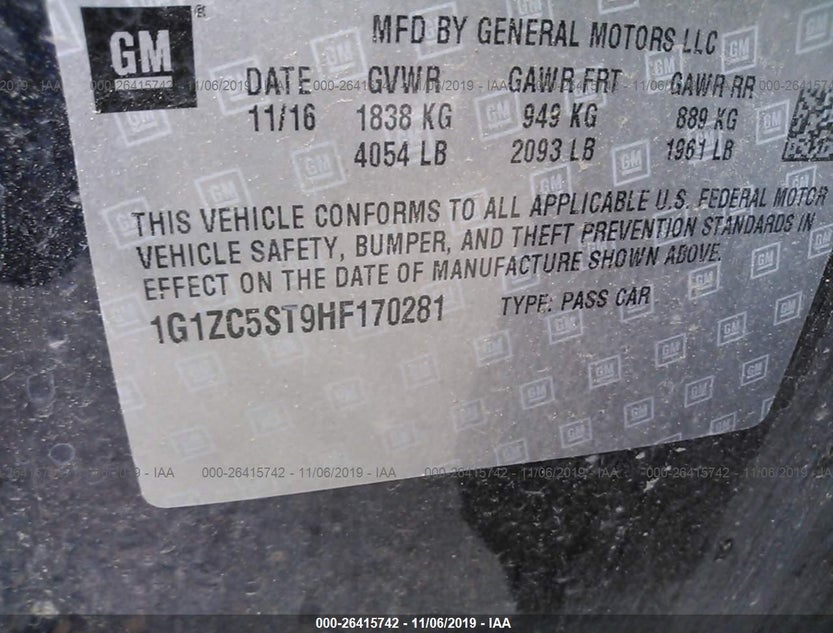 1G1ZC5ST9HF170281