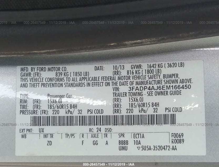 3FADP4AJ6EM166450