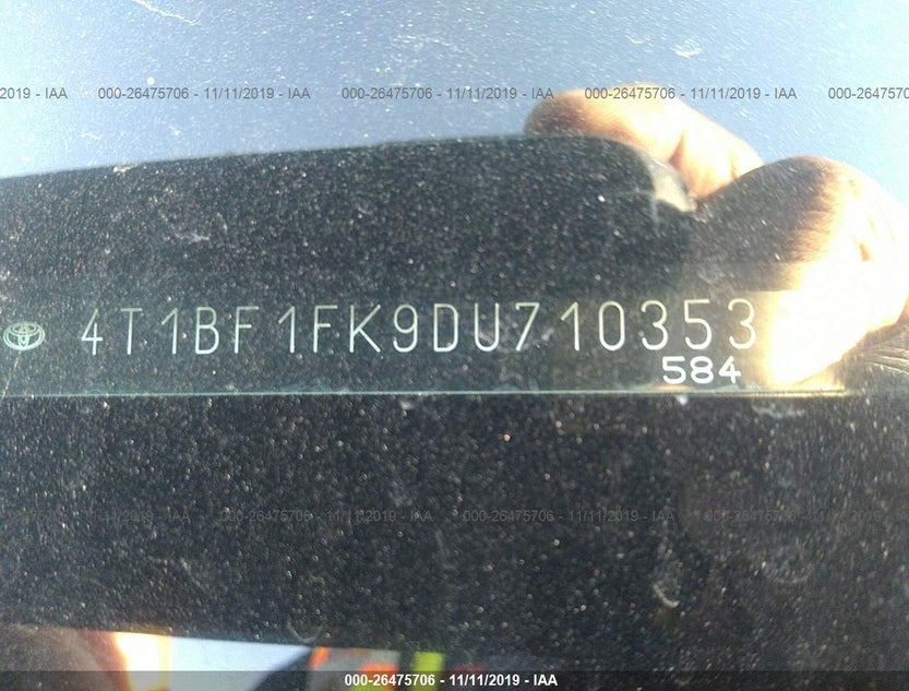 4T1BF1FK9DU710353