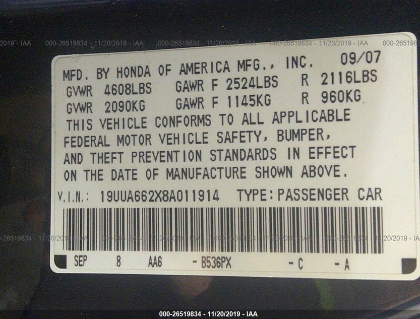 19UUA662X8A011914