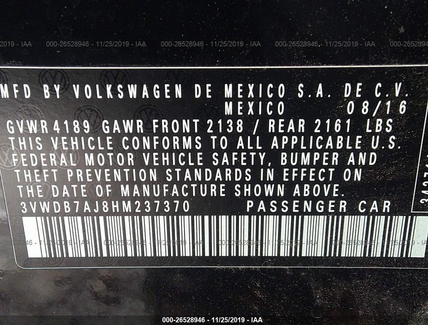 3VWDB7AJ8HM237370