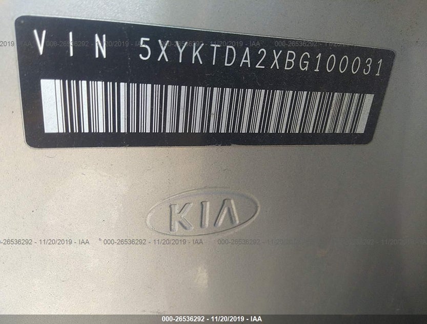 5XYKTDA2XBG100031