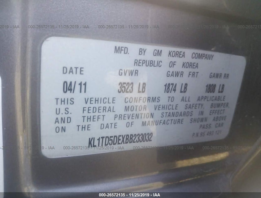 KL1TD5DEXBB233032