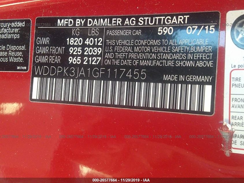 VIN WDDPK3JA1GF117455 2016 Mercedes-Benz SLK-Class,... no.9