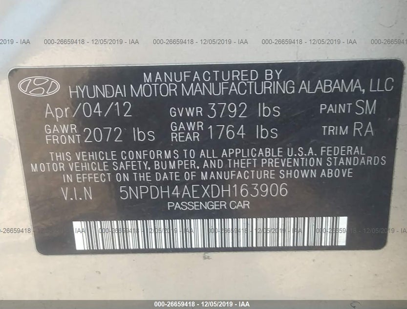 5NPDH4AEXDH163906