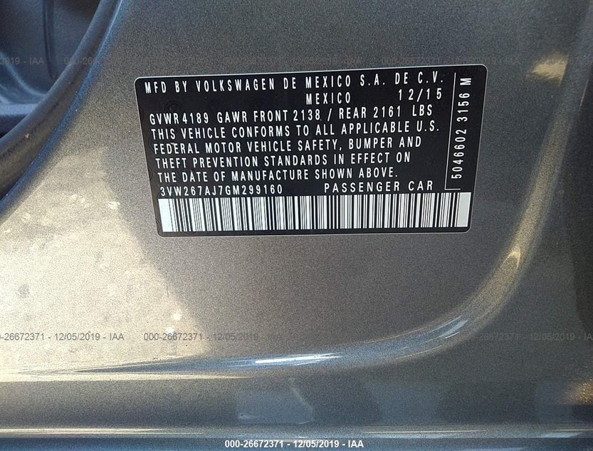 3VW267AJ7GM299160