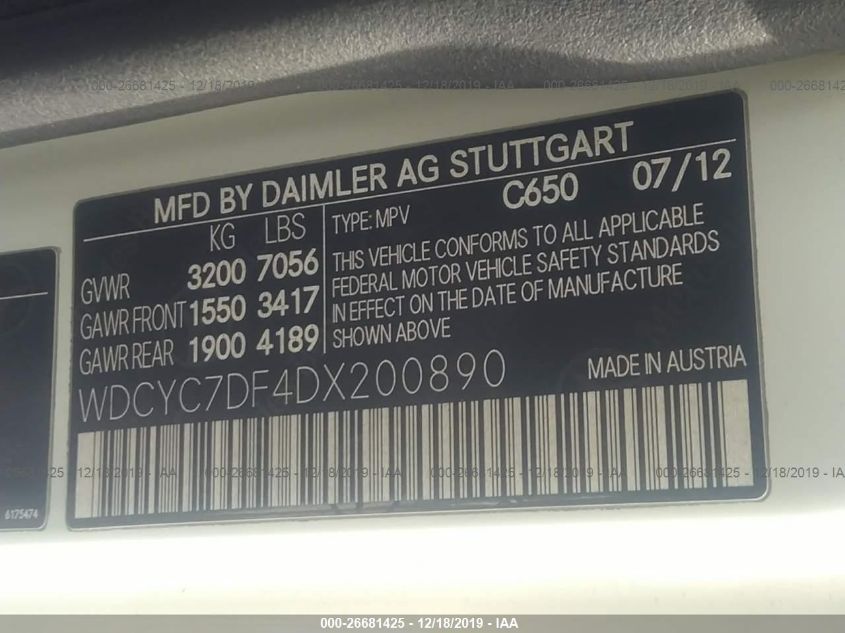 VIN WDCYC7DF4DX200890 2013 Mercedes-Benz G-Class, 6... no.9