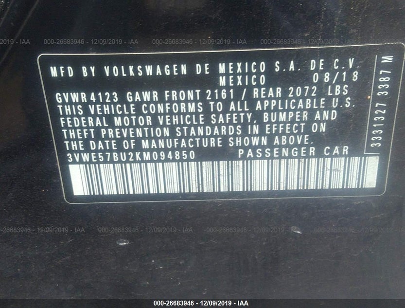3VWE57BU2KM094850