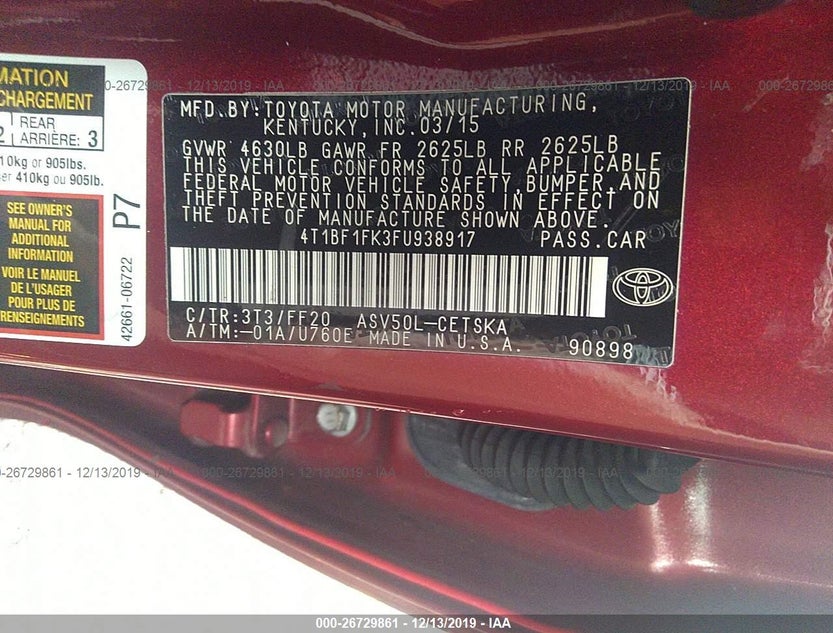 4T1BF1FK3FU938917