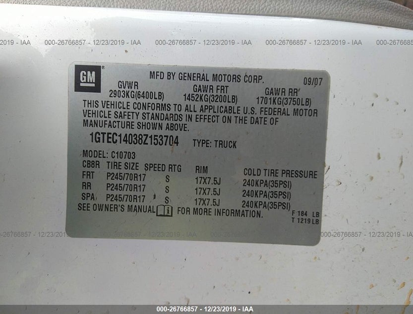 1GTEC14038Z153704