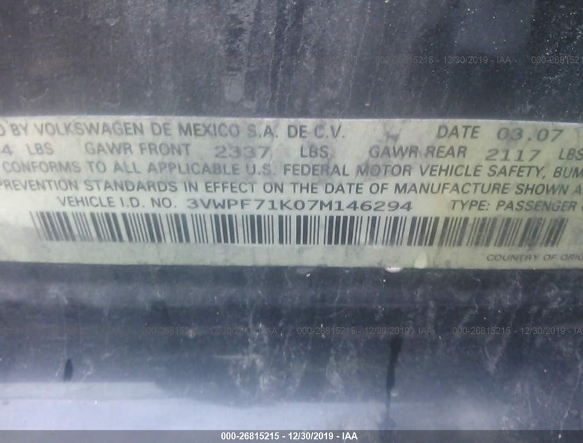 3VWPF71K07M146294