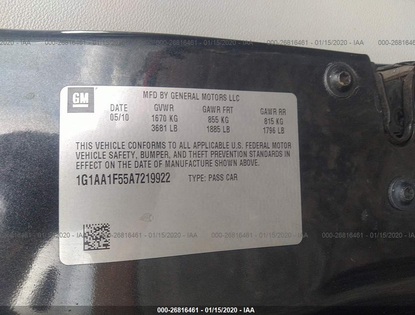 1G1AA1F55A7219922