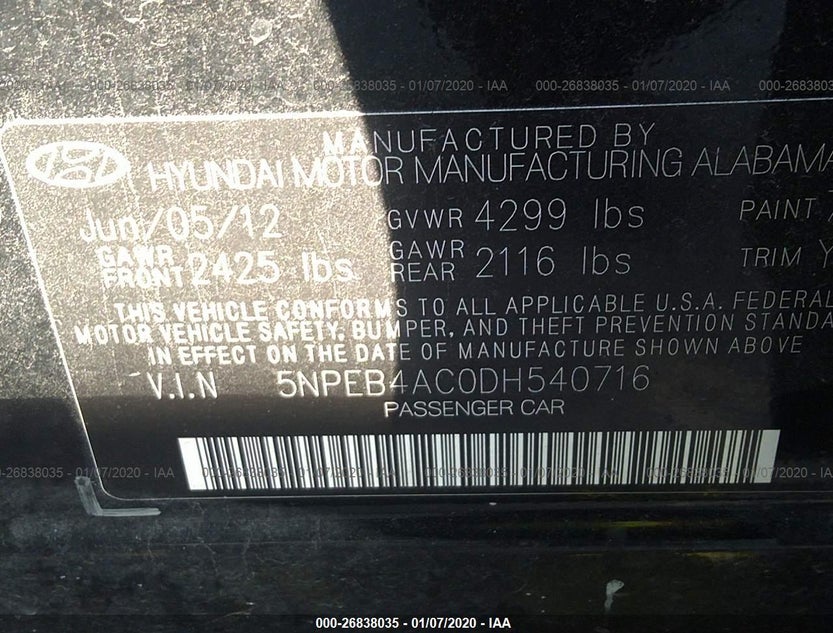 5NPEB4AC0DH540716