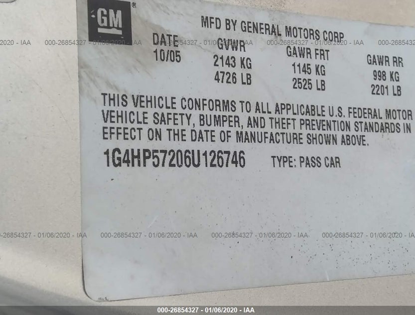 1G4HP57206U126746