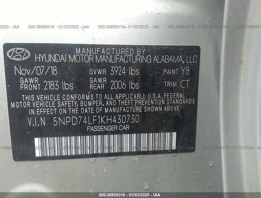 5NPD74LF1KH430730