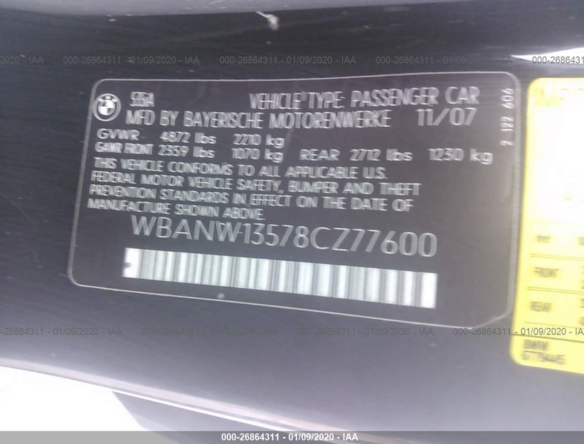WBANW13578CZ77600