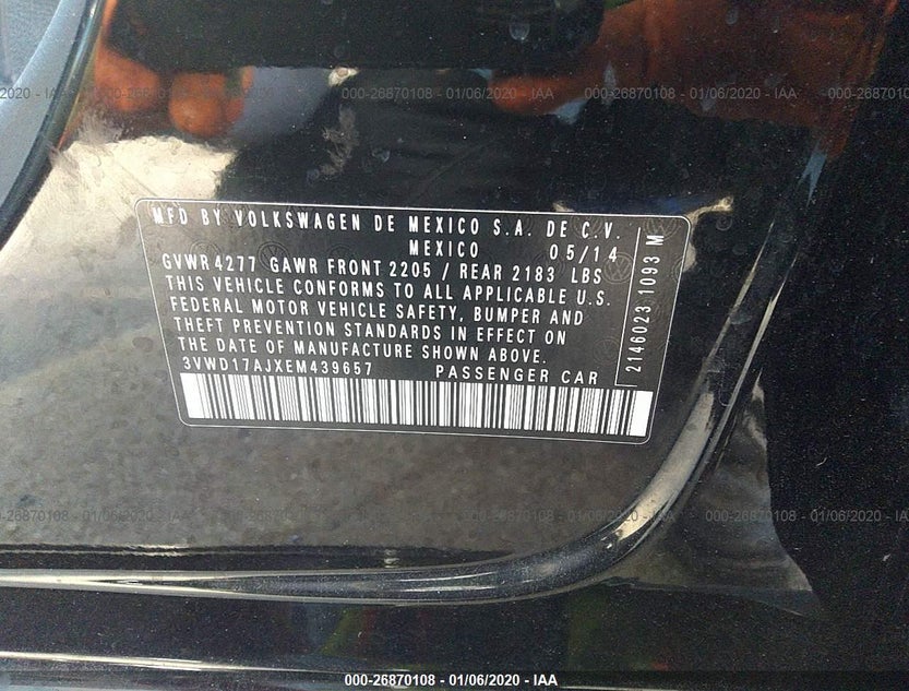3VWD17AJXEM439657