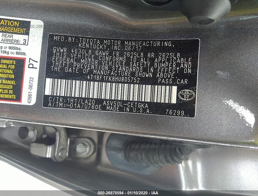 4T1BF1FK8HU805752