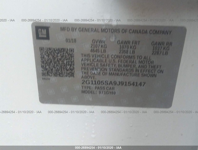 2G1105SA9J9154147