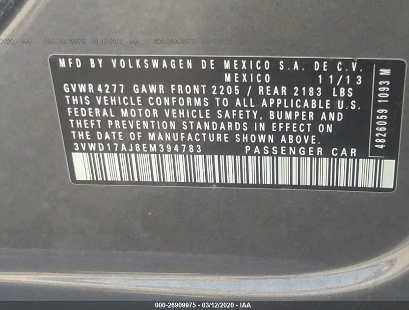 3VWD17AJ8EM394783