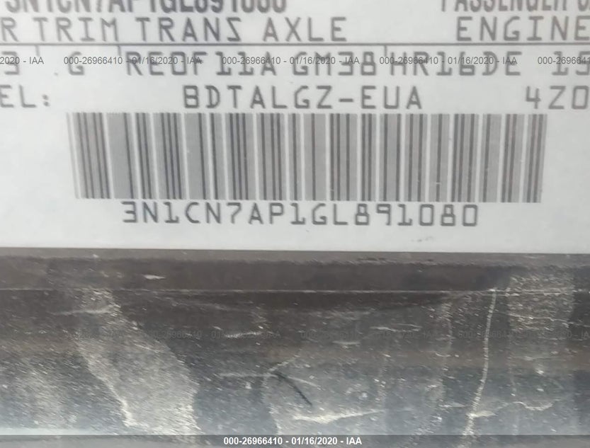 3N1CN7AP1GL891080