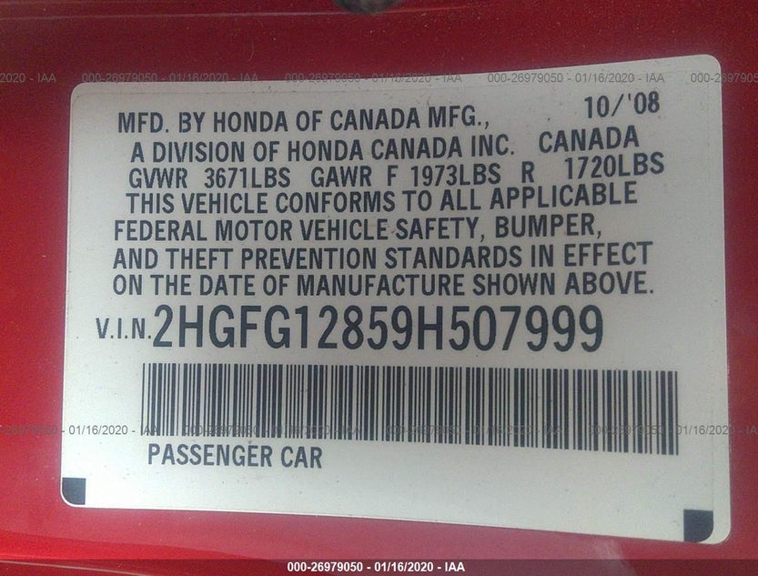 2HGFG12859H507999