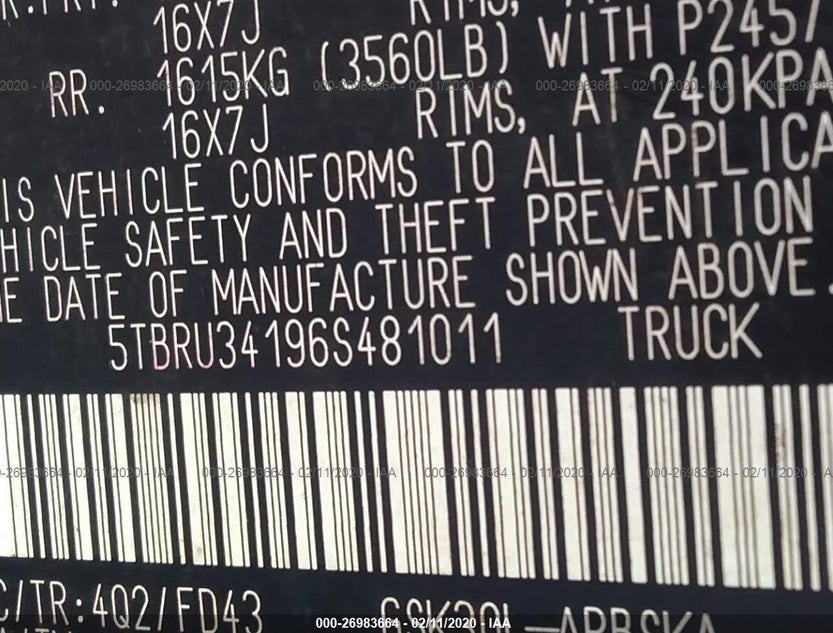 5TBRU34196S481011