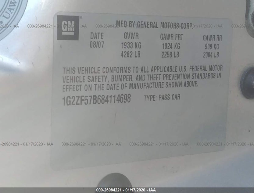 1G2ZF57B684114698