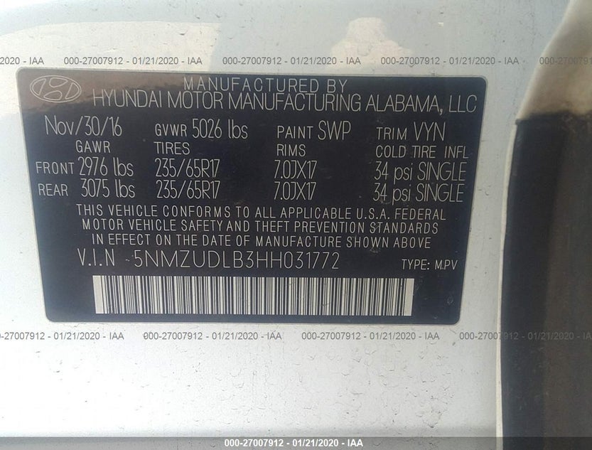 5NMZUDLB3HH031772