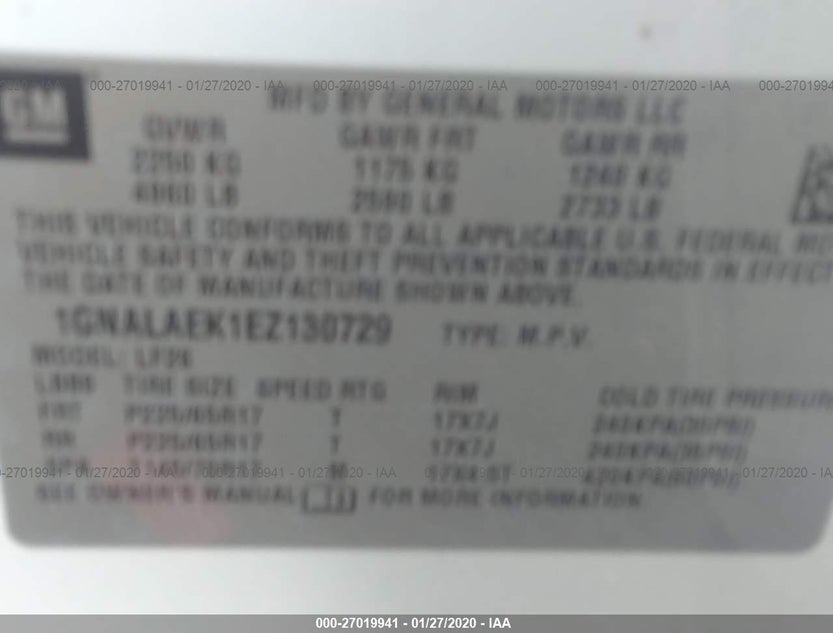 1GNALAEK1EZ130729