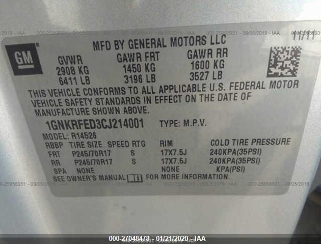 1GNKRFED3CJ214001