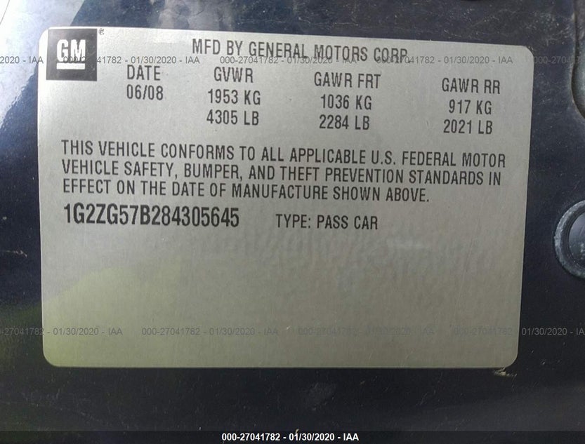 1G2ZG57B284305645