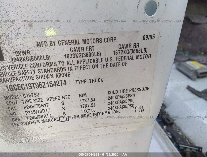 1GCEC19T96Z154274