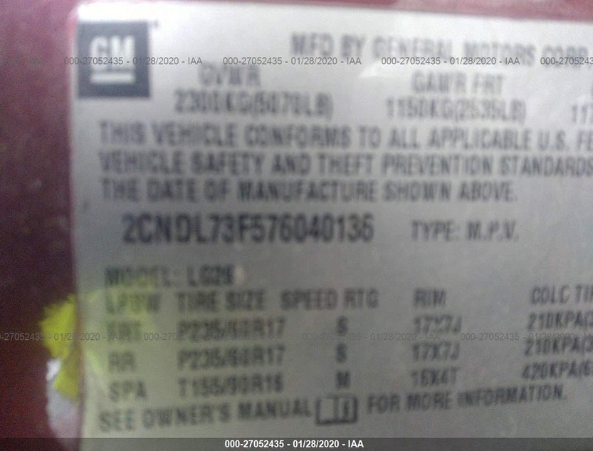 2CNDL73F576040136