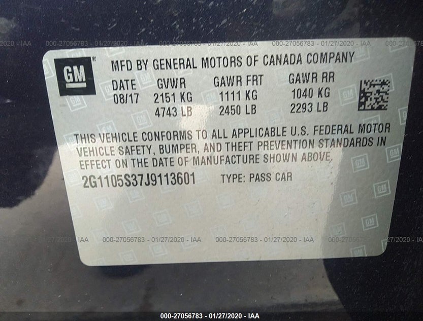 2G1105S37J9113601