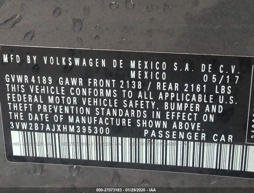 3VW2B7AJXHM395300