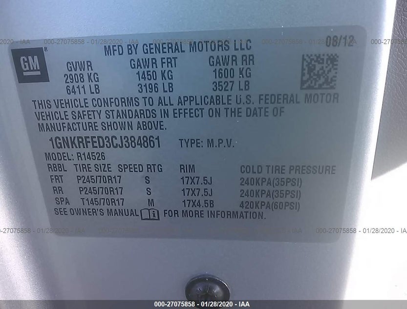 1GNKRFED3CJ384861