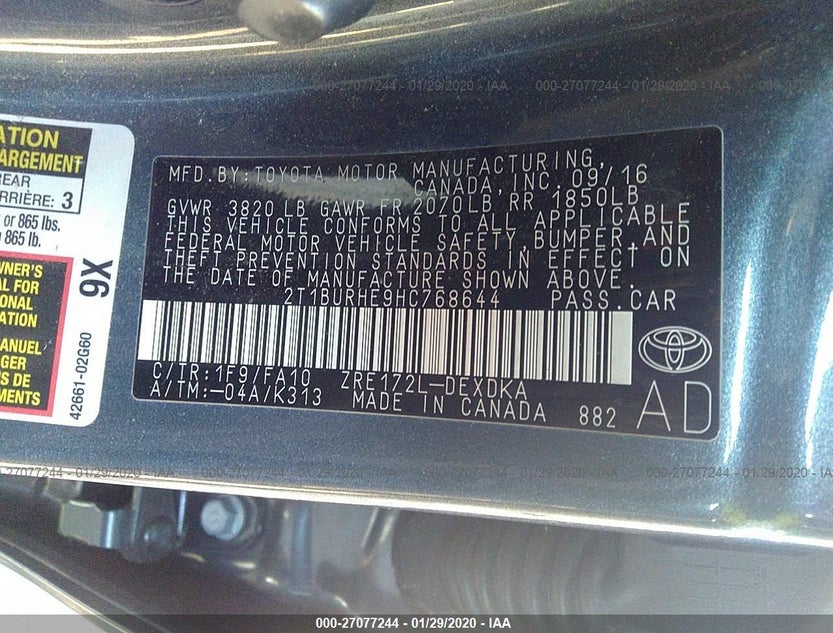 2T1BURHE9HC768644